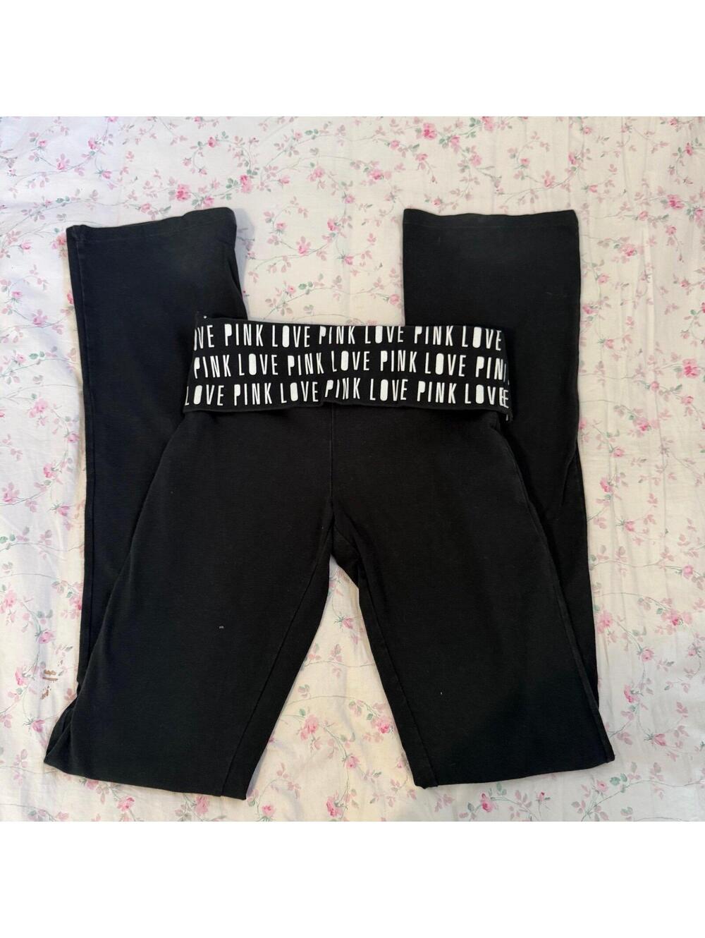 Y2K PINK Victoria’s Secret Foldover Leggings